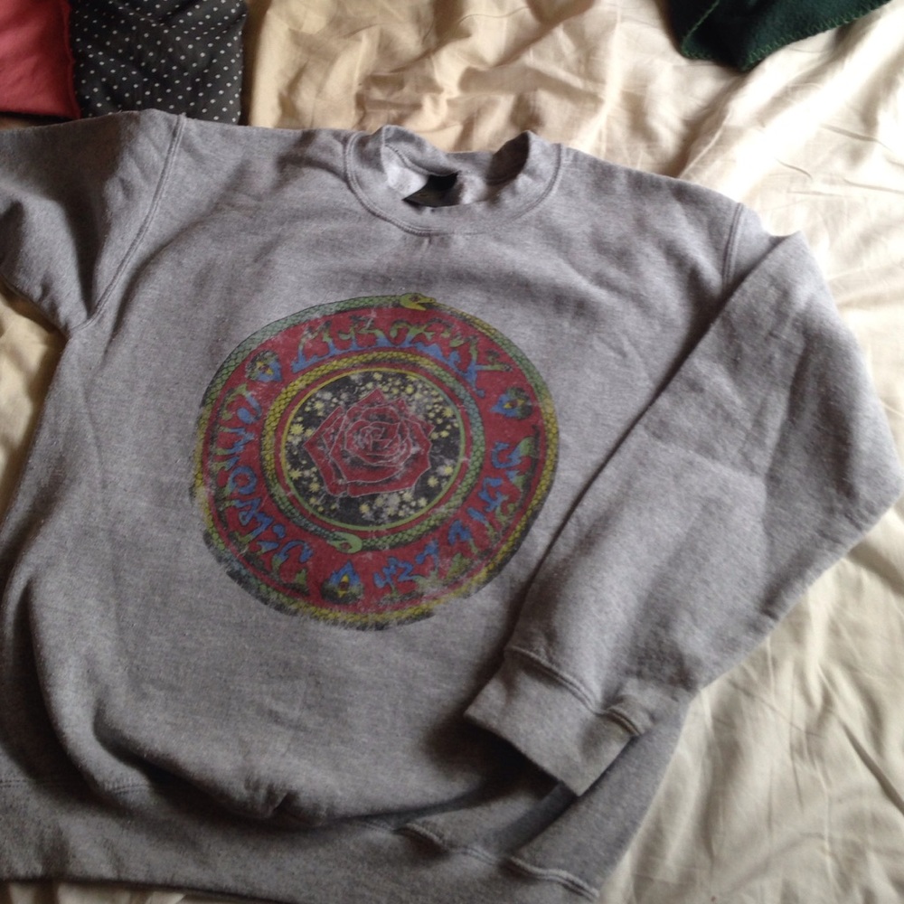 Obey Gray Crew Neck Sweater with Graphic Design